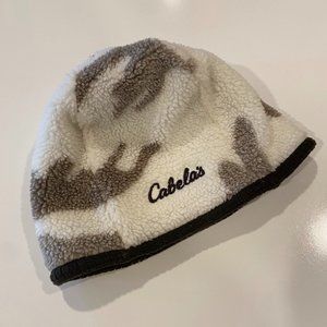 **NOT FOR SALE** Cabela's Fuzzy White Camo Beanie One Size (Unisex)
